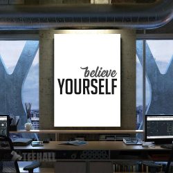 Believe Yourself Quote Motivational Canvas Prints Wall Art Decor