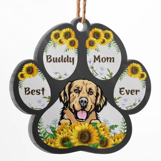 Best Pet Mom Ever - Gift For Pet Lovers - Personalized Custom Paw Acrylic Ornament