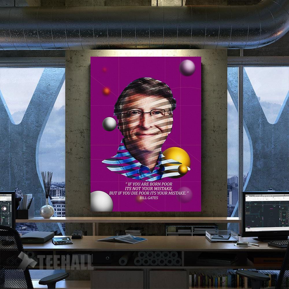 Bill Gates Motivational Canvas Prints Wall Art Decor
