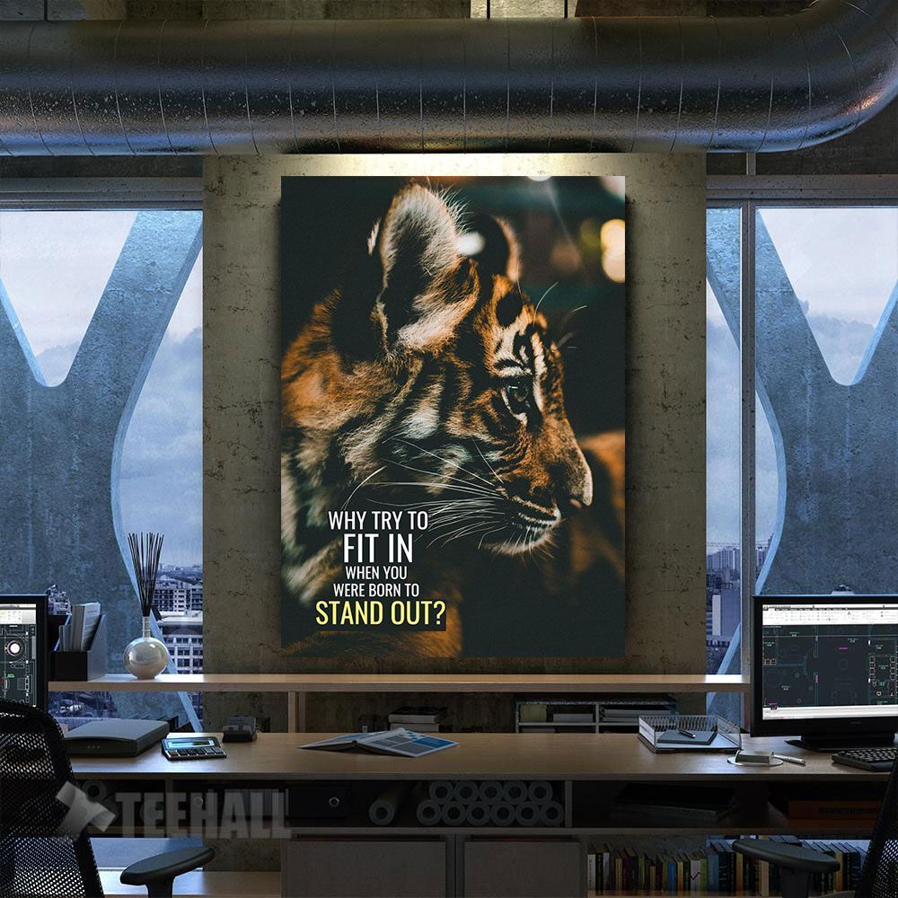 Born To Stand Out Motivational Canvas Prints Wall Art Decor