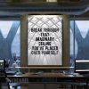 Break Through The Glass Motivational Canvas Prints Wall Art Decor