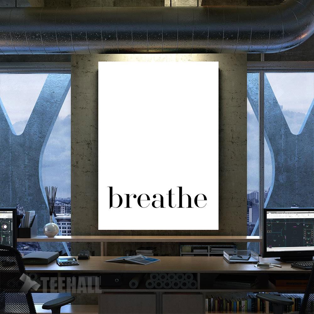 Breathe 4 Motivational Canvas Prints Wall Art Decor