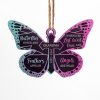 Butterflies Hover Whenever Angels Are Near - Memorial Gift - Personalized Custom Butterfly Acrylic Ornament