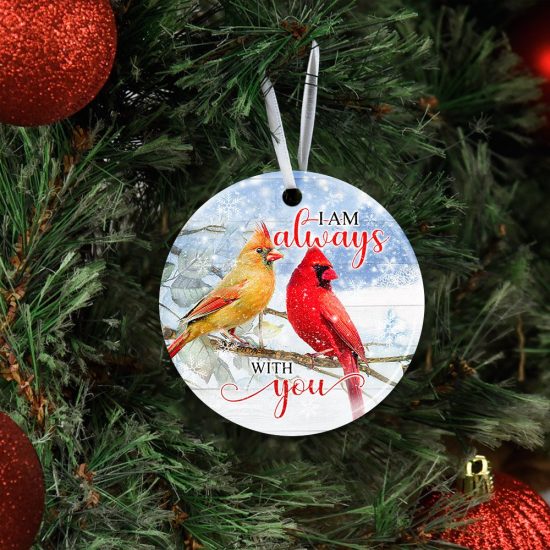 Cardinal Bird I Am Always With You Ceramic Ornament 4