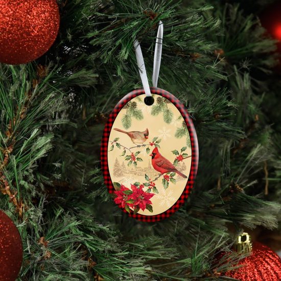 Cardinal Ceramic Ornament 3