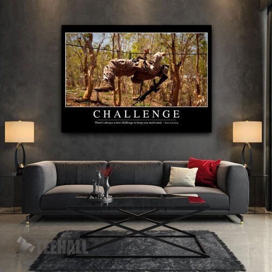 Challenge Motivational Canvas Prints Wall Art Decor