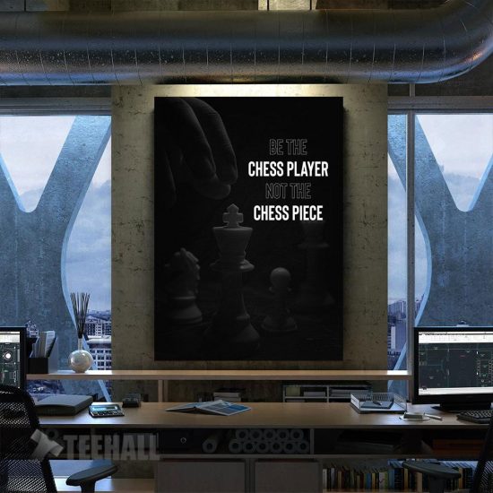 Chess Player Motivational Canvas Prints Wall Art Decor