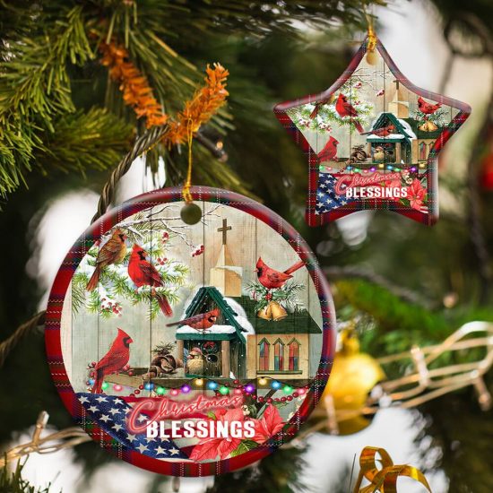 Christmas Blessings Home Ceramic Ornament