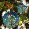 Christmas Turtle Ceramic Ornament