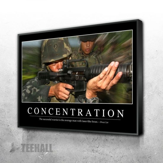 Concentration Motivational Canvas Prints Wall Art Decor 1