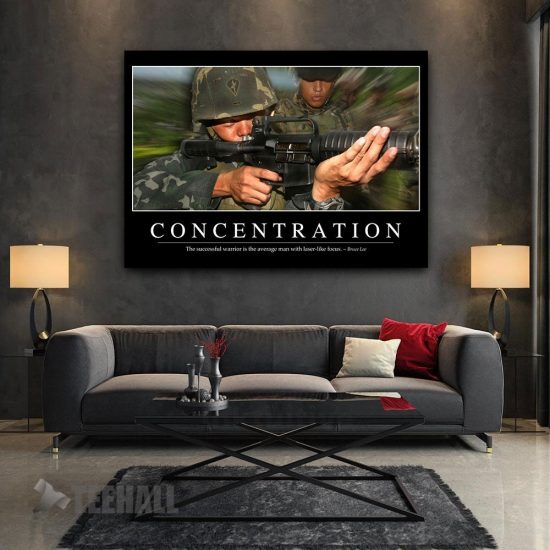 Concentration Motivational Canvas Prints Wall Art Decor
