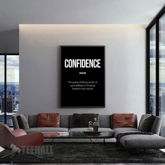 Confidence Definition Motivational Canvas Prints Wall Art Decor 1