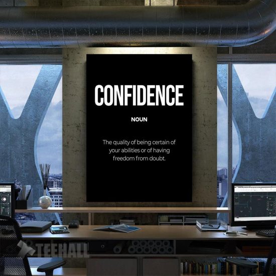 Confidence Definition Motivational Canvas Prints Wall Art Decor