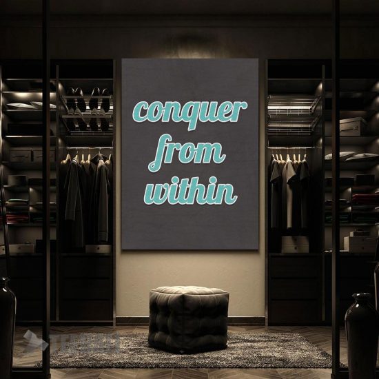 Conquer From Within Quote Motivational Canvas Prints Wall Art Decor 2