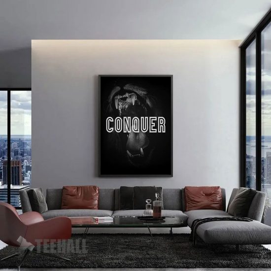 Conquer Motivational Canvas Prints Wall Art Decor 1 1
