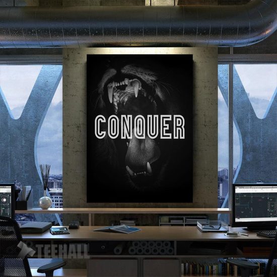 Conquer Motivational Canvas Prints Wall Art Decor
