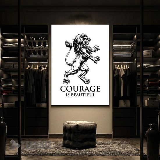 Courage Is Beautiful Motivational Canvas Prints Wall Art Decor 2 1