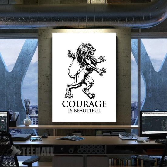Courage Is Beautiful Motivational Canvas Prints Wall Art Decor