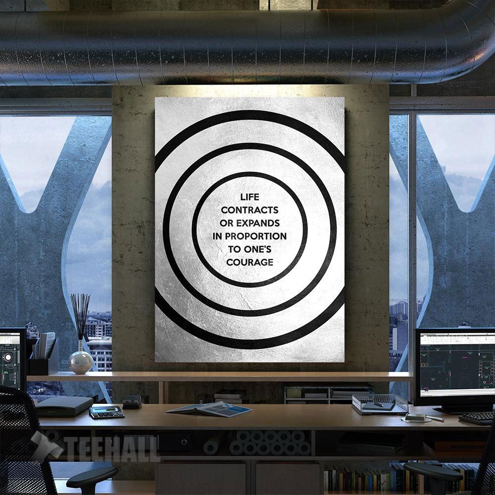 Courage Proportion Motivational Canvas Prints Wall Art Decor