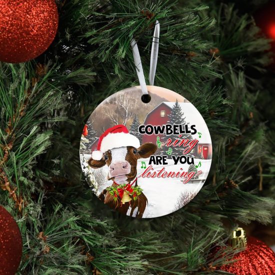 Cowbells Ring Ceramic Ornament 4