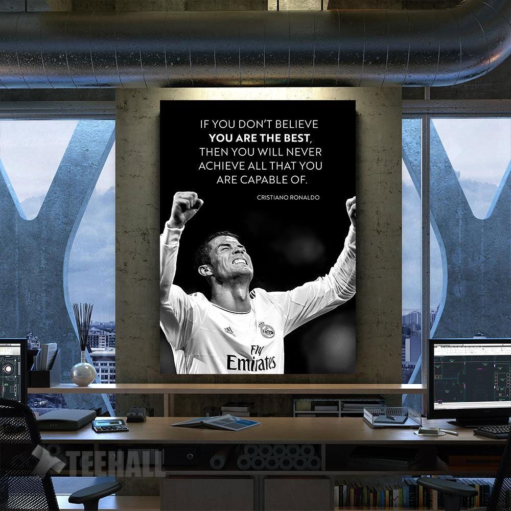 Cristiano Ronaldo Motivational Canvas Prints Wall Art Decor