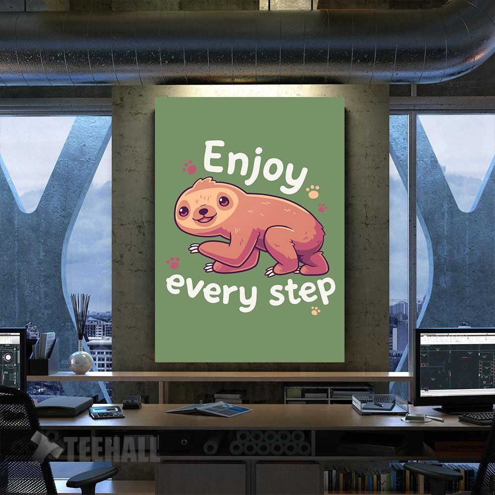 Cute Sloth Motivational Canvas Prints Wall Art Decor