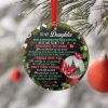 Dad To Daughter Beat Of My Heart Butterfly Round Ornament