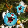 Deaf Merry Christmas. Sign Language Ceramic Ornament