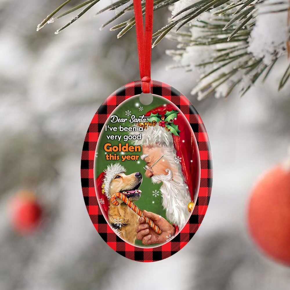 Dear-Santa-Ive-Been-A-Very-Good-Golden-This-Year-Ceramic-Ornament-3 Dear Santa Ive Been A Very Good Golden This Year Ceramic Ornament 3