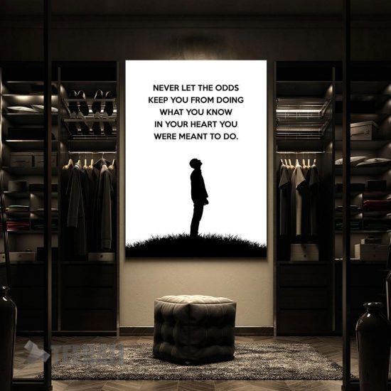 Defy The Odds Brown Motivational Canvas Prints Wall Art Decor 2