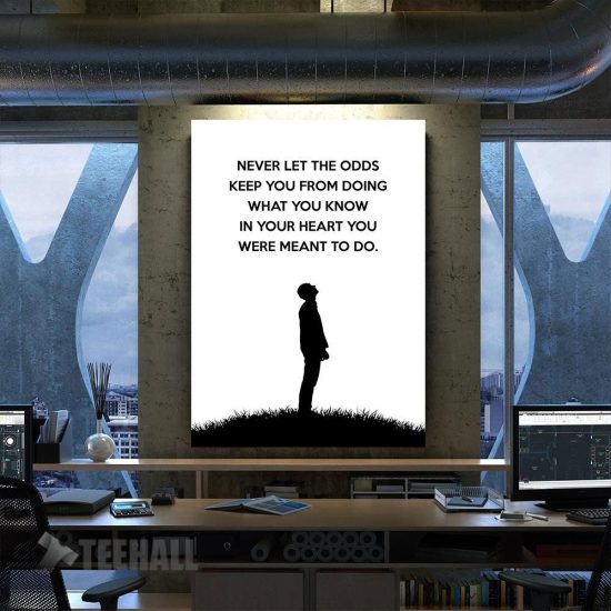Defy The Odds Brown Motivational Canvas Prints Wall Art Decor
