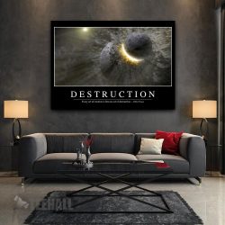 Destruction Motivational Canvas Prints Wall Art Decor