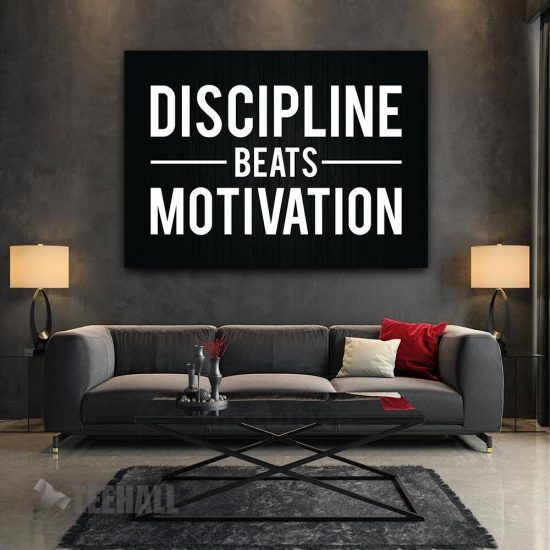 Discipline Vs Motivation Canvas Prints Wall Art Decor