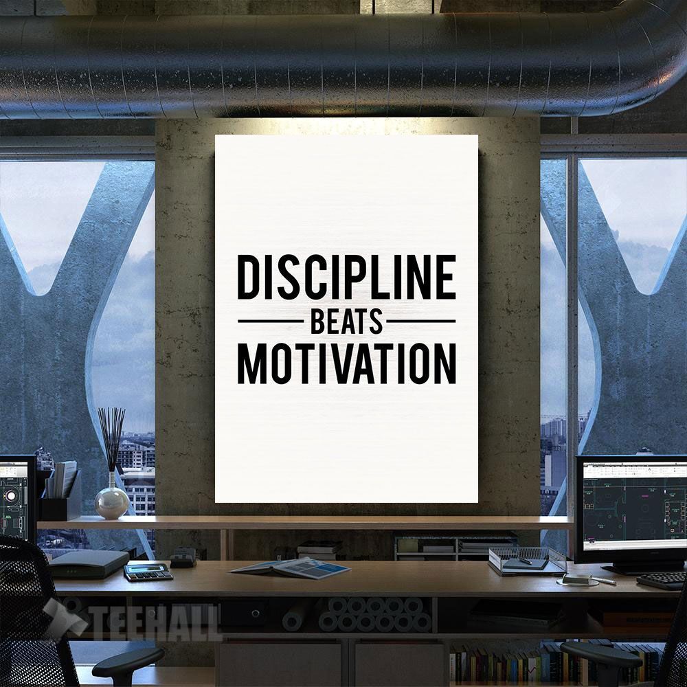 Discipline Vs Motivation Canvas Prints Wall Art Decor