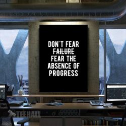 Do Not Fear Failure Quote Motivational Canvas Prints Wall Art Decor