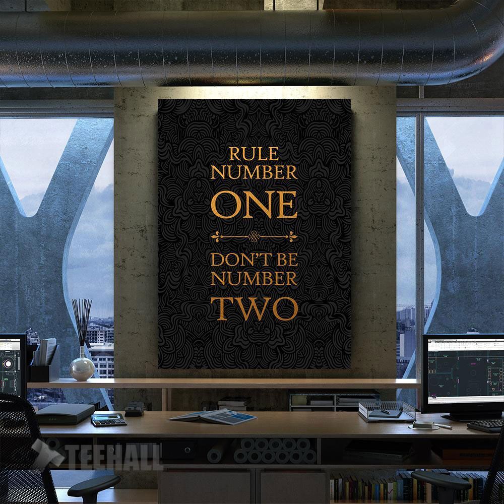Dont Be Number Two Motivational Canvas Prints Wall Art Decor