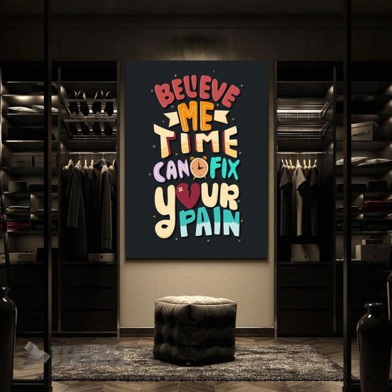 Dont Believe In The Pain Motivational Canvas Prints Wall Art Decor 2