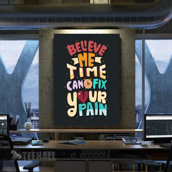 Dont Believe In The Pain Motivational Canvas Prints Wall Art Decor
