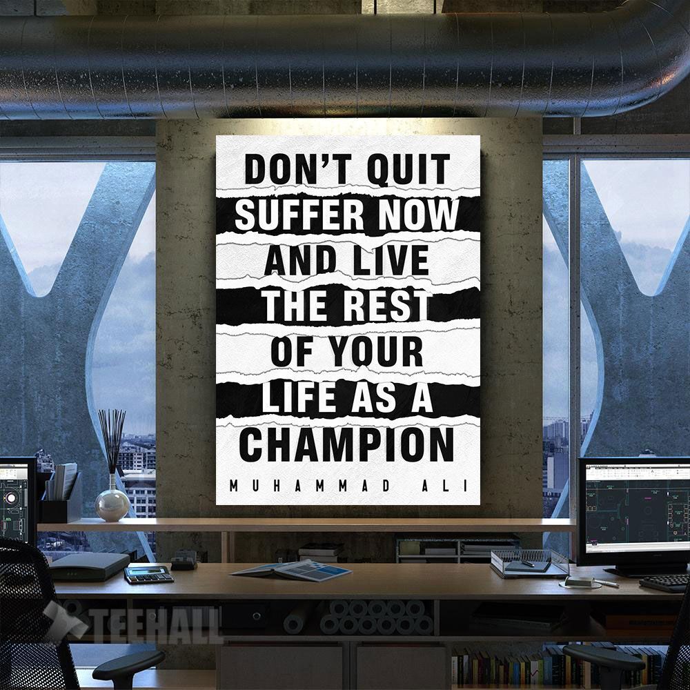 Dont Quit Motivational Canvas Prints Wall Art Decor