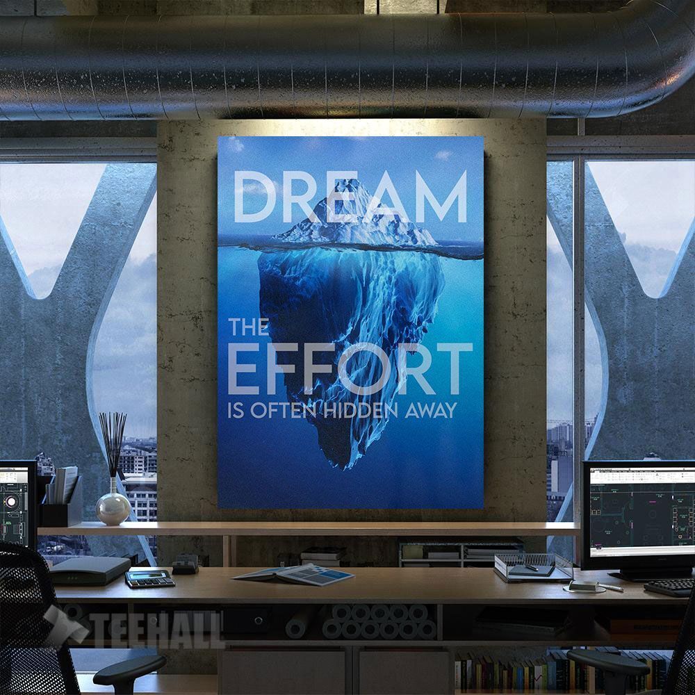 Dream And Effort Motivational Canvas Prints Wall Art Decor