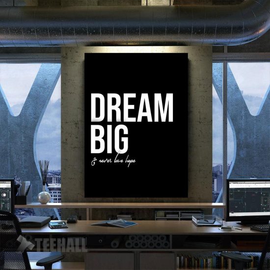 Dream Big Motivation Canvas Prints Wall Art Decor
