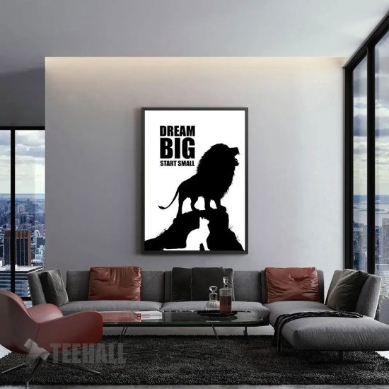 Dream Big Start Small Motivational Canvas Prints Wall Art Decor 1