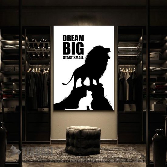 Dream Big Start Small Motivational Canvas Prints Wall Art Decor 2