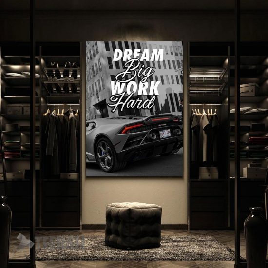 Dream Big Work Hard Motivational Canvas Prints Wall Art Decor 2