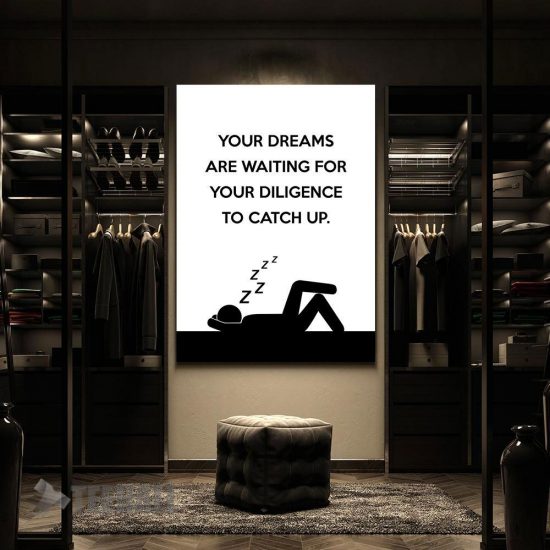 Dreams And Diligence Motivational Canvas Prints Wall Art Decor 2 1