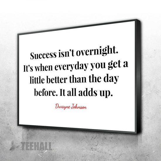 Dwayne Johnson Quote Motivational Canvas Prints Wall Art Decor 1