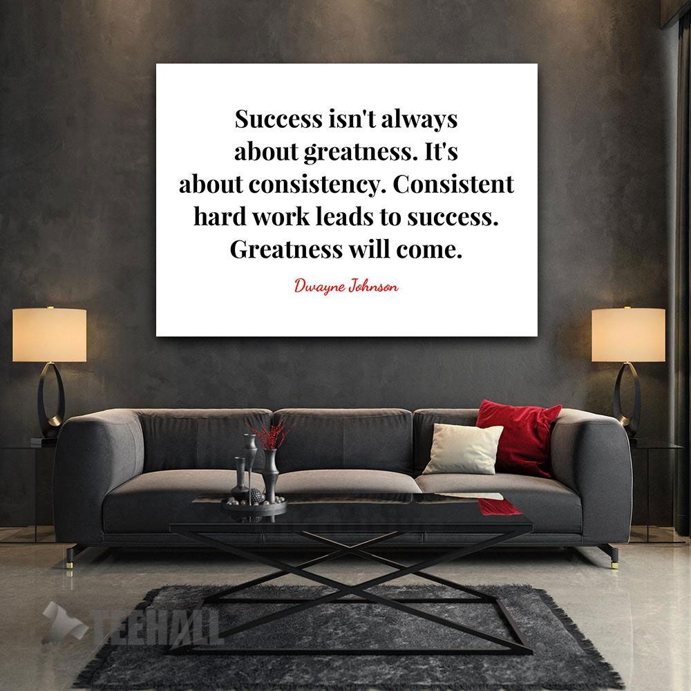 Dwayne Johnson Quote Motivational Canvas Prints Wall Art Decor