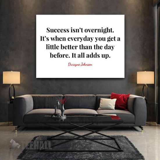 Dwayne Johnson Quote Motivational Canvas Prints Wall Art Decor
