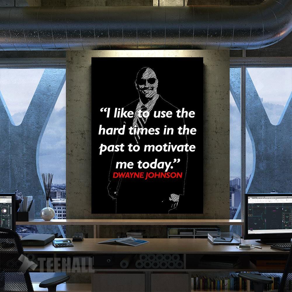 Dwayne Johnson Quotes Motivational Canvas Prints Wall Art Decor