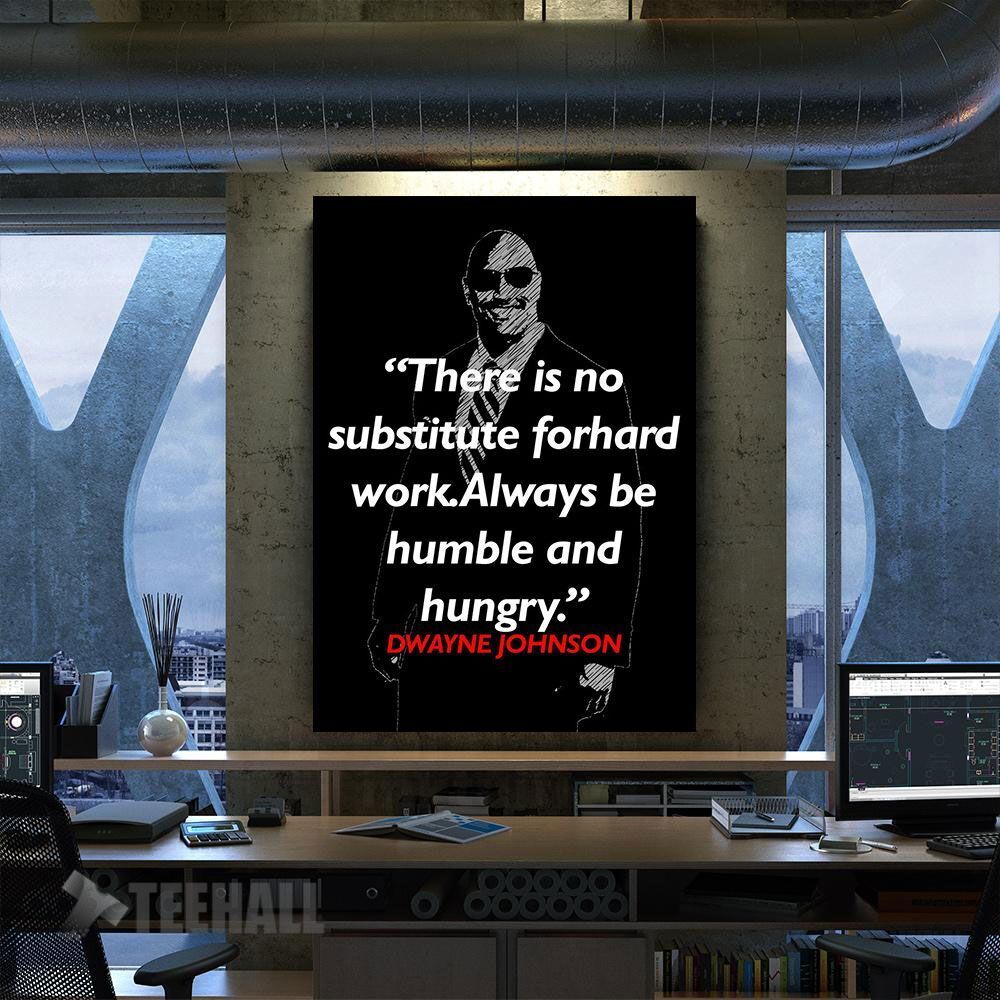 Dwayne Johnson Quotes Motivational Canvas Prints Wall Art Decor